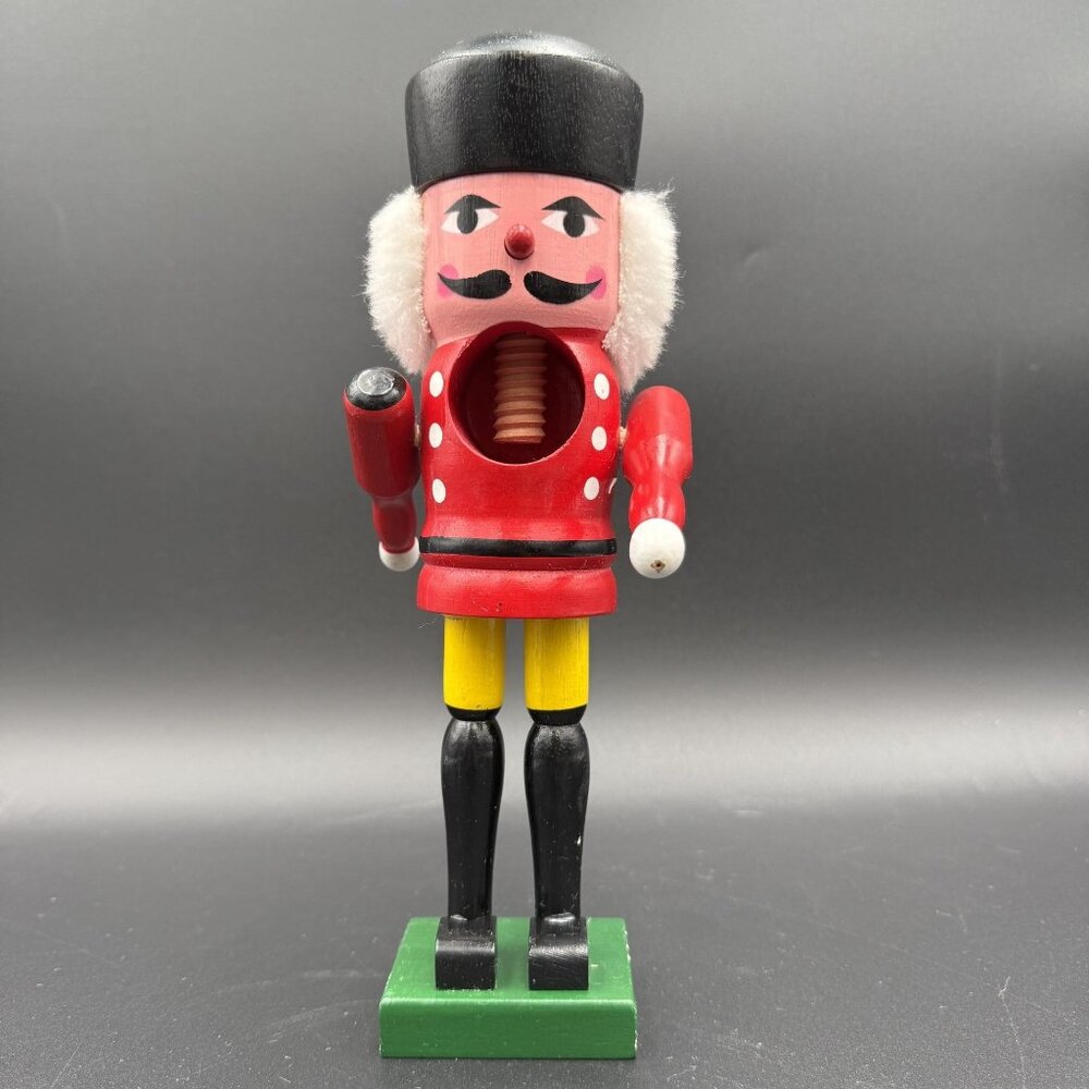 Nutcracker Soldier Wooden Sears and Roebuck Red/Yellow/Black‎ 10" Vtg - Picture 10 of 10